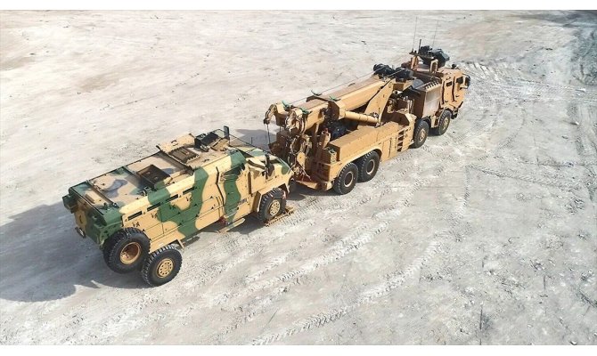 Askeri araçların 46 tonluk kurtarıcısı M4K zorlu testleri başarıyla geçti