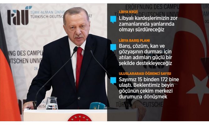 Cumhurbaşkanı Erdoğan: Libya'da bir an önce sükunet sağlanmalı