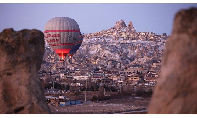 Kapadokya'yı geçen yıl 585 bin turist gökyüzünden izledi
