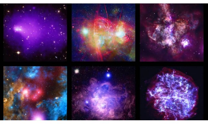 Chandra Teleskobu, çarpışarak birleşen galaksi öbeklerini kayda aldı