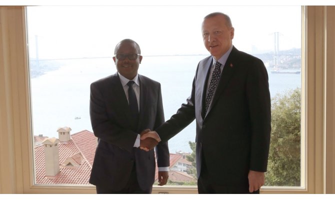 Cumhurbaşkanı Erdoğan, Gine Bissau Cumhurbaşkanı Embalo'yla bir araya geldi
