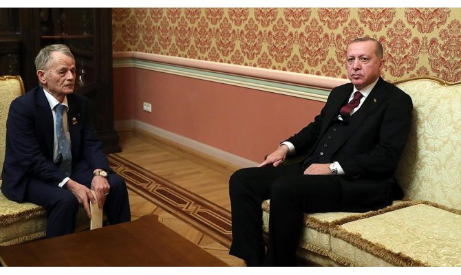 Cumhurbaşkanı Erdoğan, Kırım Tatar halkının lideri Kırımoğlu'nu kabul etti