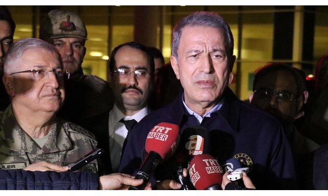 Milli Savunma Bakanı Akar'dan İdlib şehitleri için başsağlığı mesajı