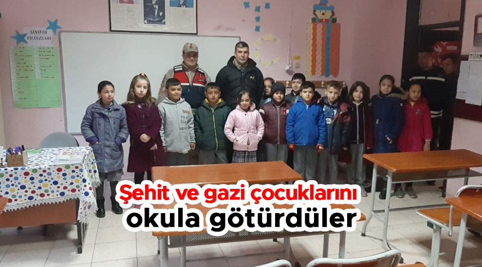 Şehit ve gazi çocuklarını okula götürdüler