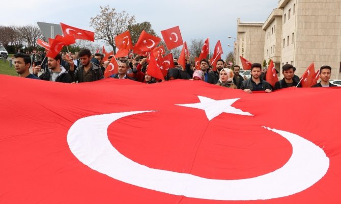 Kahramanmaraş’ta Mehmetçiğe destek yürüyüşü yapıldı