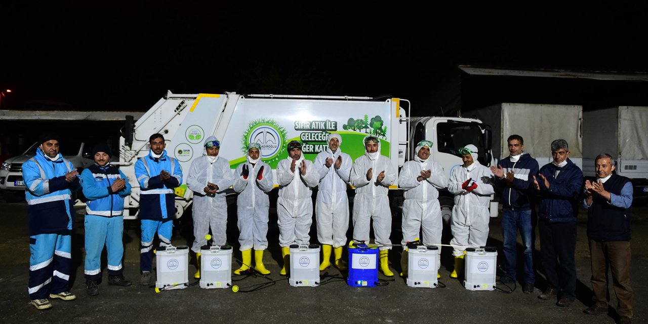 Dulkadiroğlu Dezenfekte Ekibinden Sağlık Çalışanlarına Anlamlı Destek
