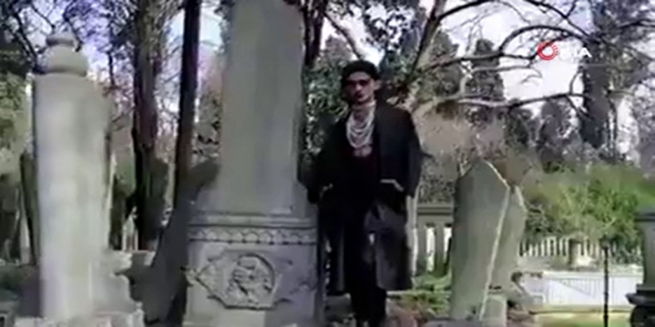 Kepazeliğe bak!.. Tarihi mezarlıkta skandal klip