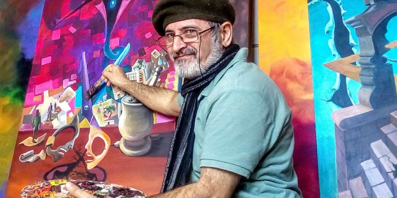 Karantina günlerini resim yaparak geçiriyor