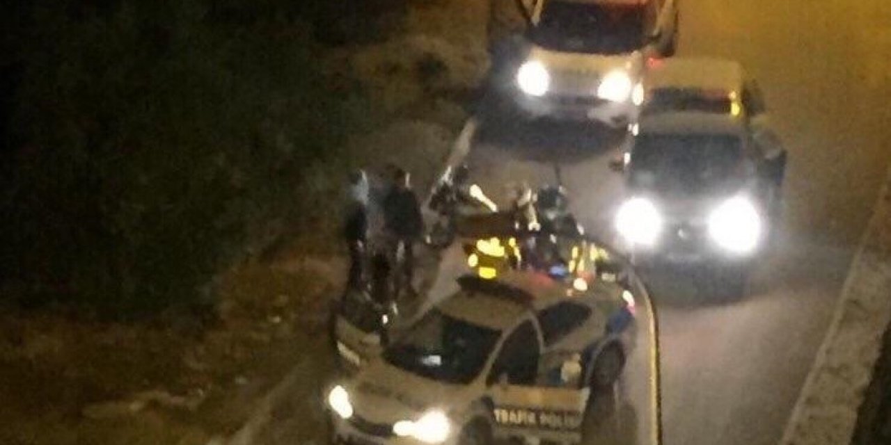 Polisle motosikletli şahıs arasındaki kovalamaca kamerada