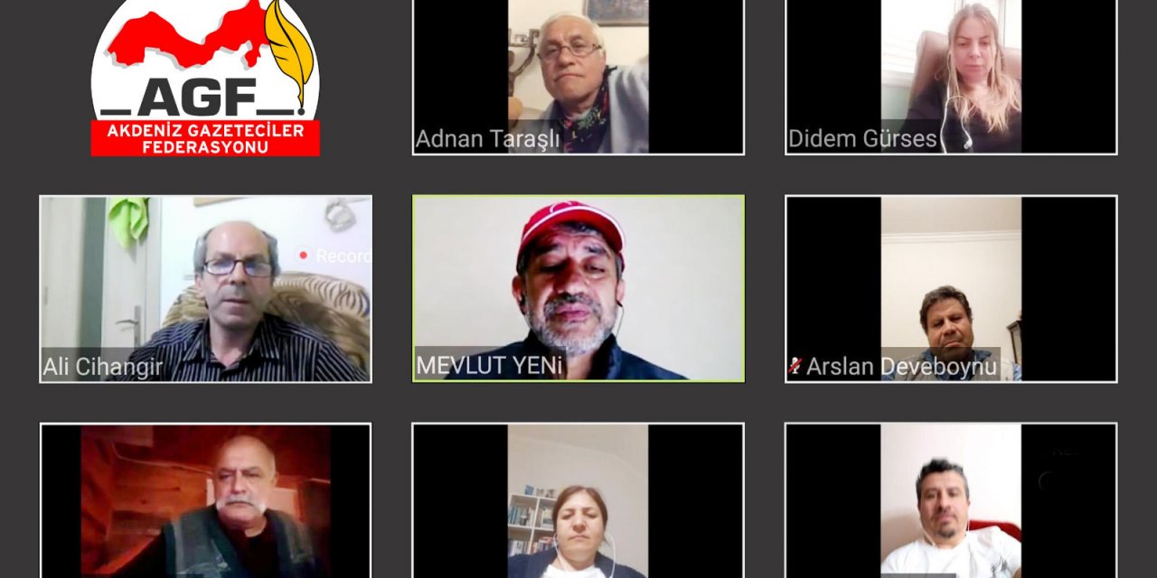 Akdeniz Gazeteciler Federasyonu Online Toplandı
