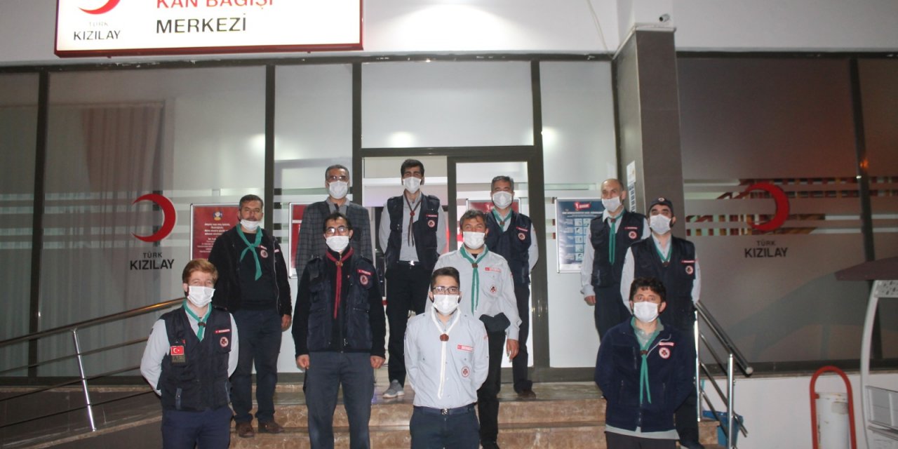 Kahramanmaraşlı izciler kan bağışı yaptı