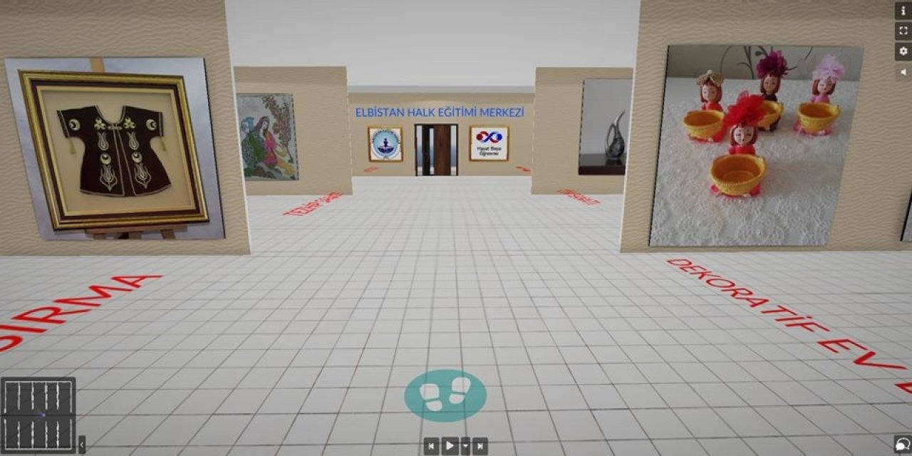 Elbistan’da kursiyerlerin el emeği sanal sergide görücüye çıktı