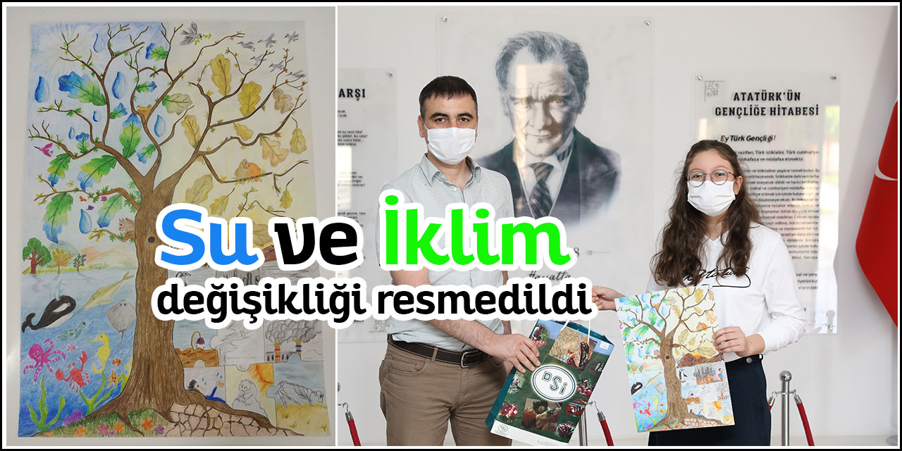 Su ve İklim değişikliği resmedildi