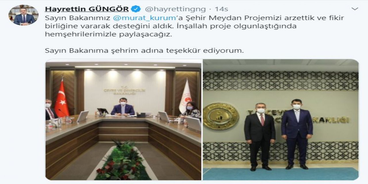 Büyükşehir Başkanı Güngör: Şehir Meydanı projesi start alıyor