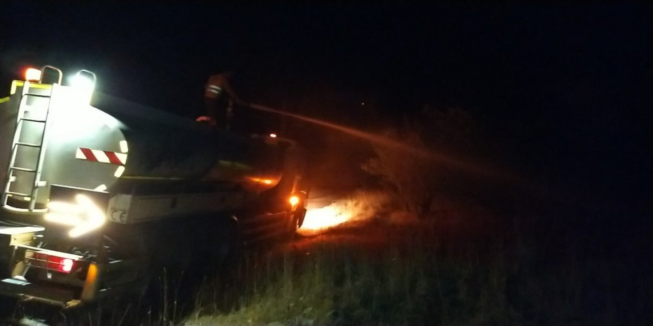 Kahramanmaraş Ahırdağı bölgesinde iki ayrı yangında 10 dönümlük bahçe ve bitki örtüsü zarar gördü