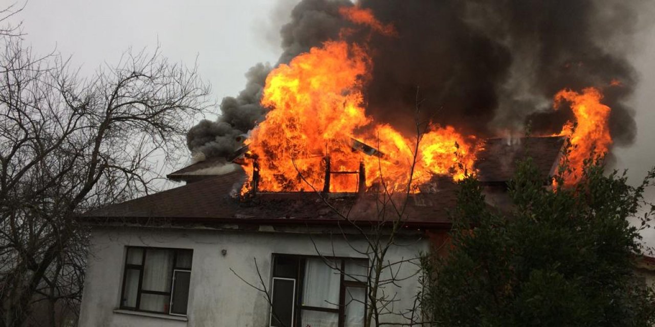 Dulkadiroğlu ilçesinde 1 ev yandı