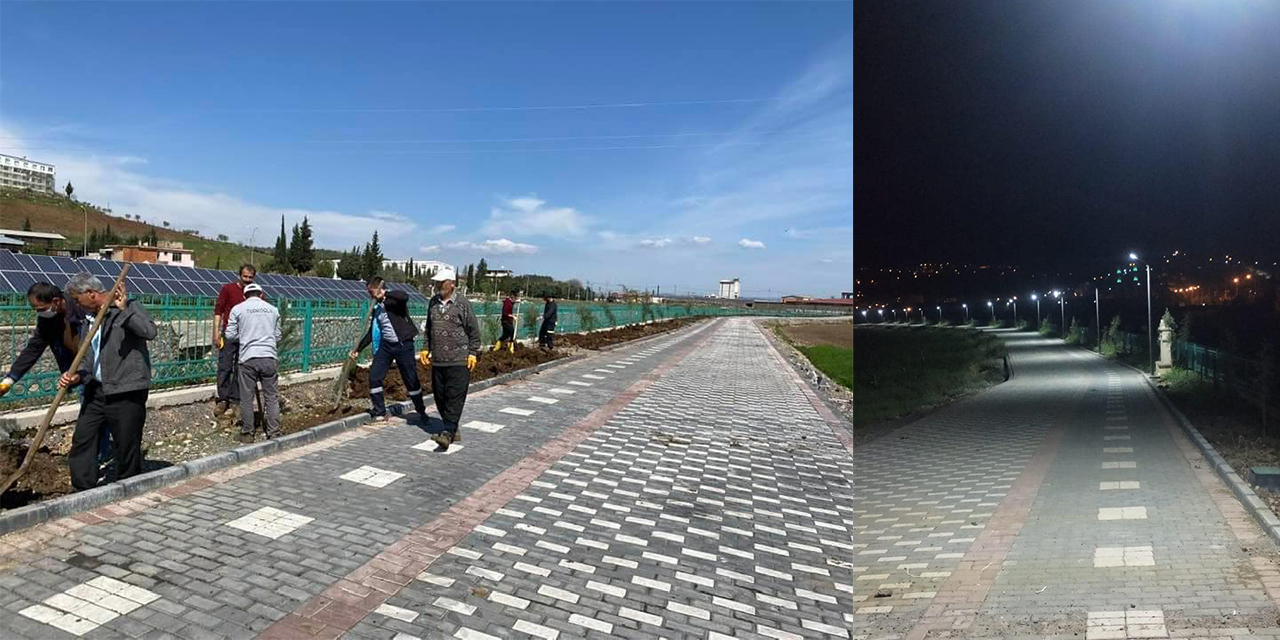 Türkoğlu’na modern yürüyüş yolu yapıldı