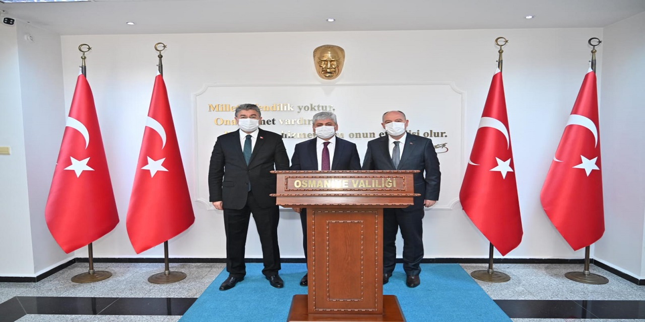 Kahramanmaraş Valisi Coşkun Osmaniye Valiliği’ni ziyaret etti