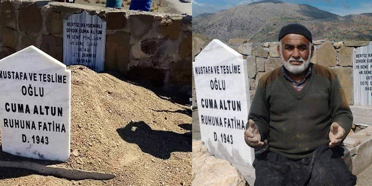 Kahramanmaraş'ta kendi mezarını yapan adam kendi mezarına defnedildi