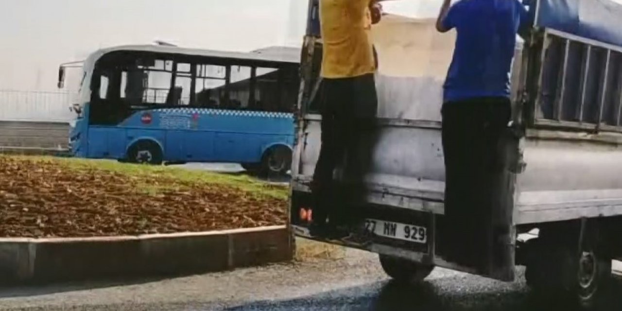 Kahramanmaraş'ta Araç dışında yolcu taşıyan sürücüye cezai işlem