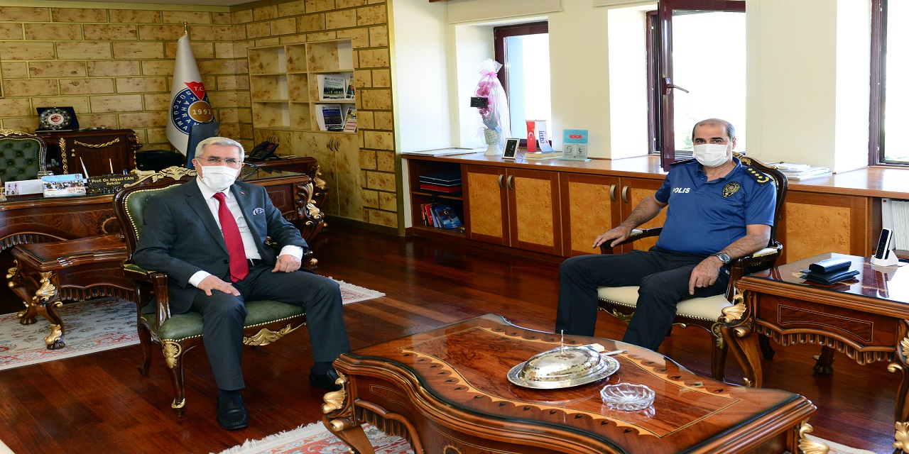 Kahramanmaraş Emniyet Müdürü Cebeloğlu’ndan Rektör Can’a ziyaret