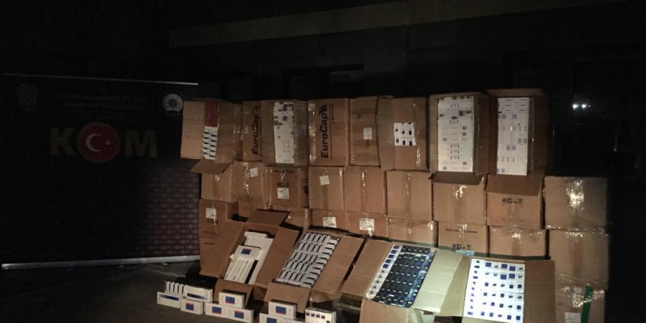 Kahramanmaraş’ta 30 bin paket kaçak sigara ele geçirildi
