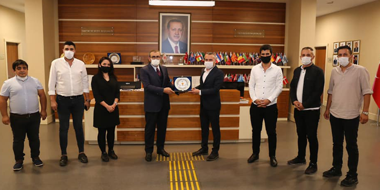 Kahramanmaraşlı gazeteciler Ünal ve Öztunç’u ziyaret etti