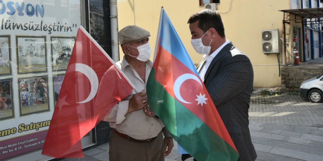 Türkoğlu halkının Azerbaycan’a desteği sürüyor