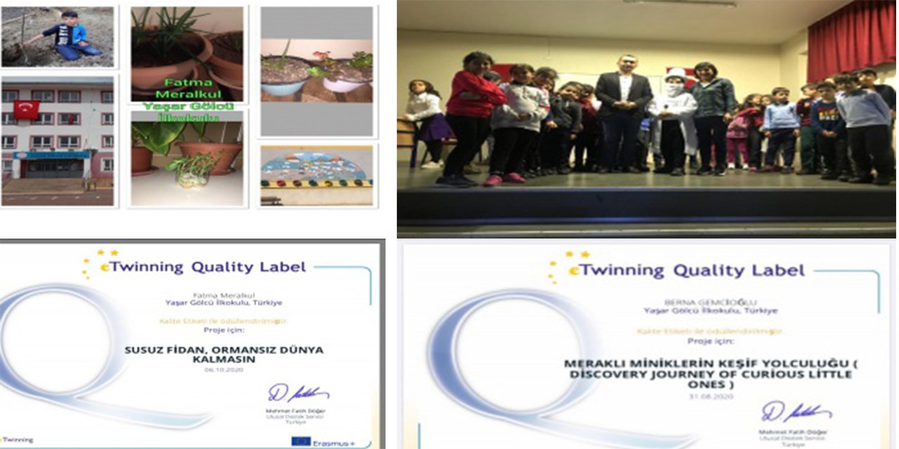 Yaşar Gölcü İlkokulu’na eTwinning Projelerinden Kalite Etiketi Ödülü