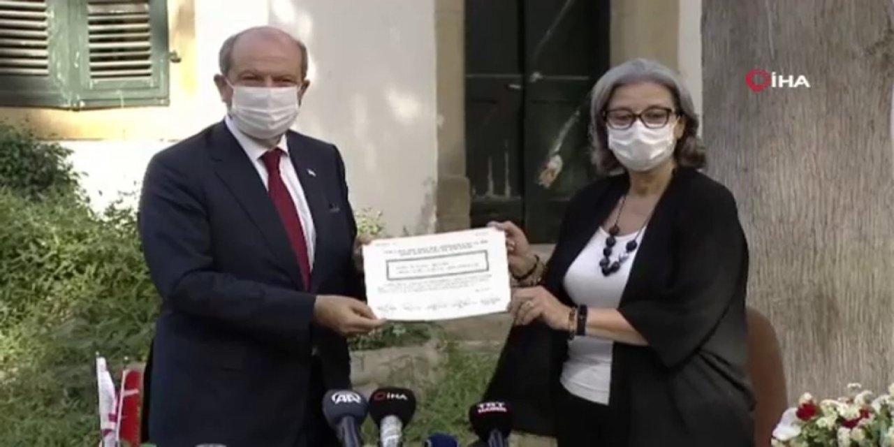 KKTC’nin 5’inci Cumhurbaşkanı Tatar mazbatasını aldı