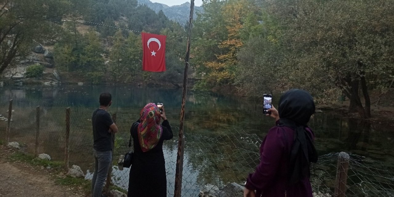 Kahramanmaraş'taki gizemli göle yoğun ilgi