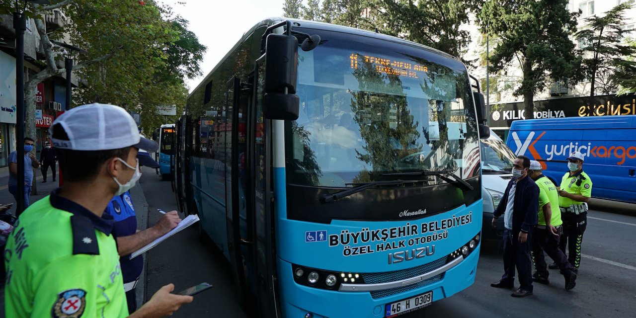 Kahramanmaraş’ta toplu taşıma araçları denetlendi