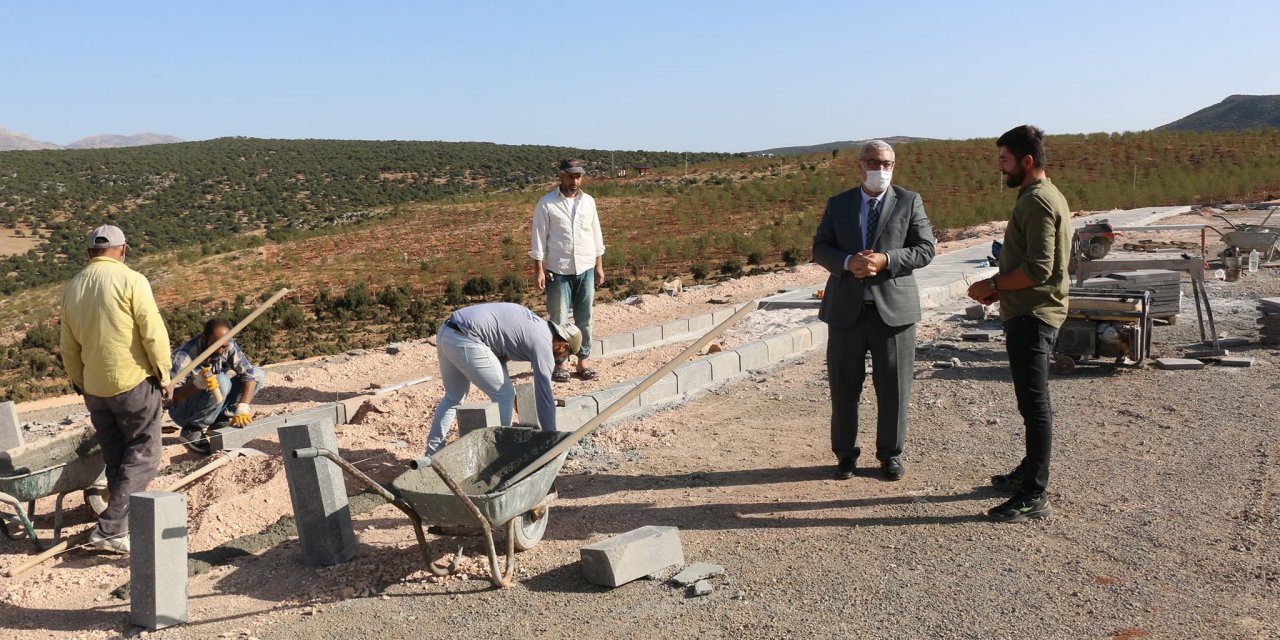Pazarcık’ta Millet Bahçesi çalışmaları devam ediyor