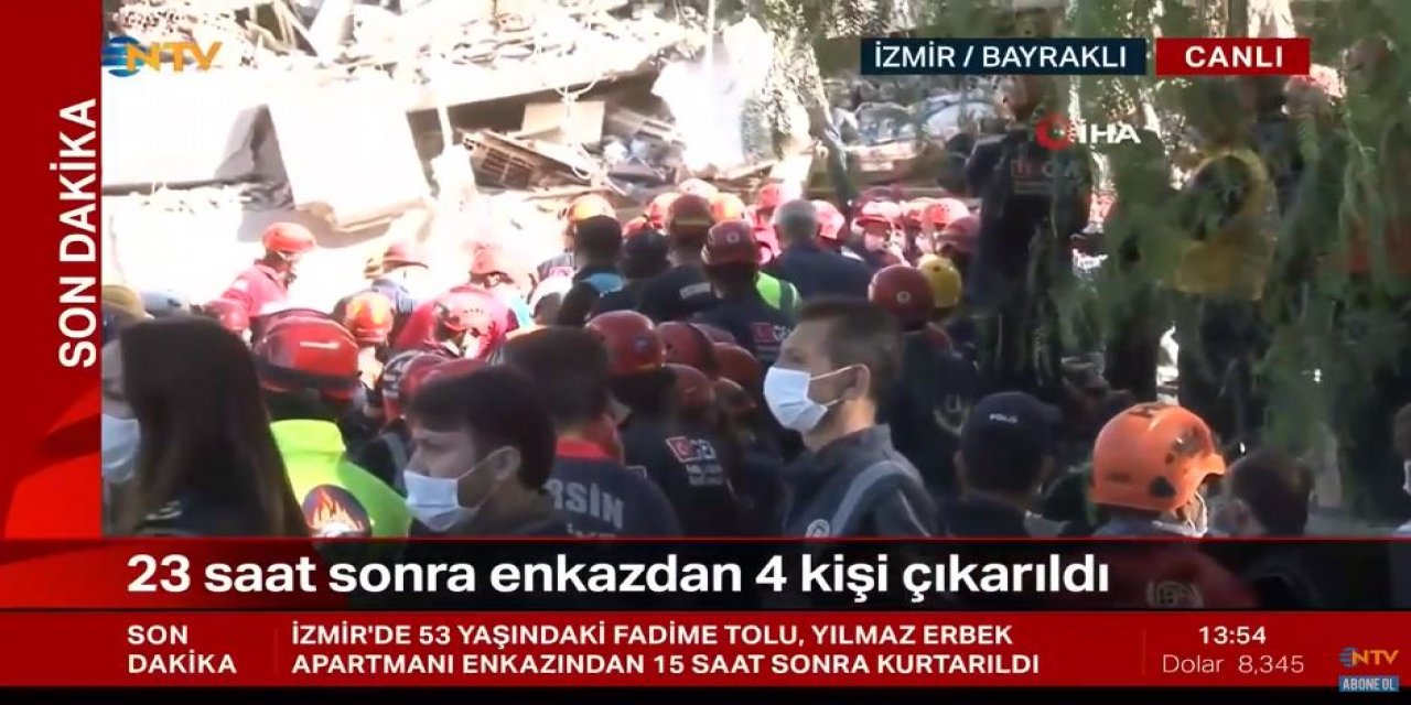 İzmir’de mucize: Anne ve 3 çocuğu enkazdan çıkartıldı, son çocuğu kurtarma çalışmaları devam ediyor