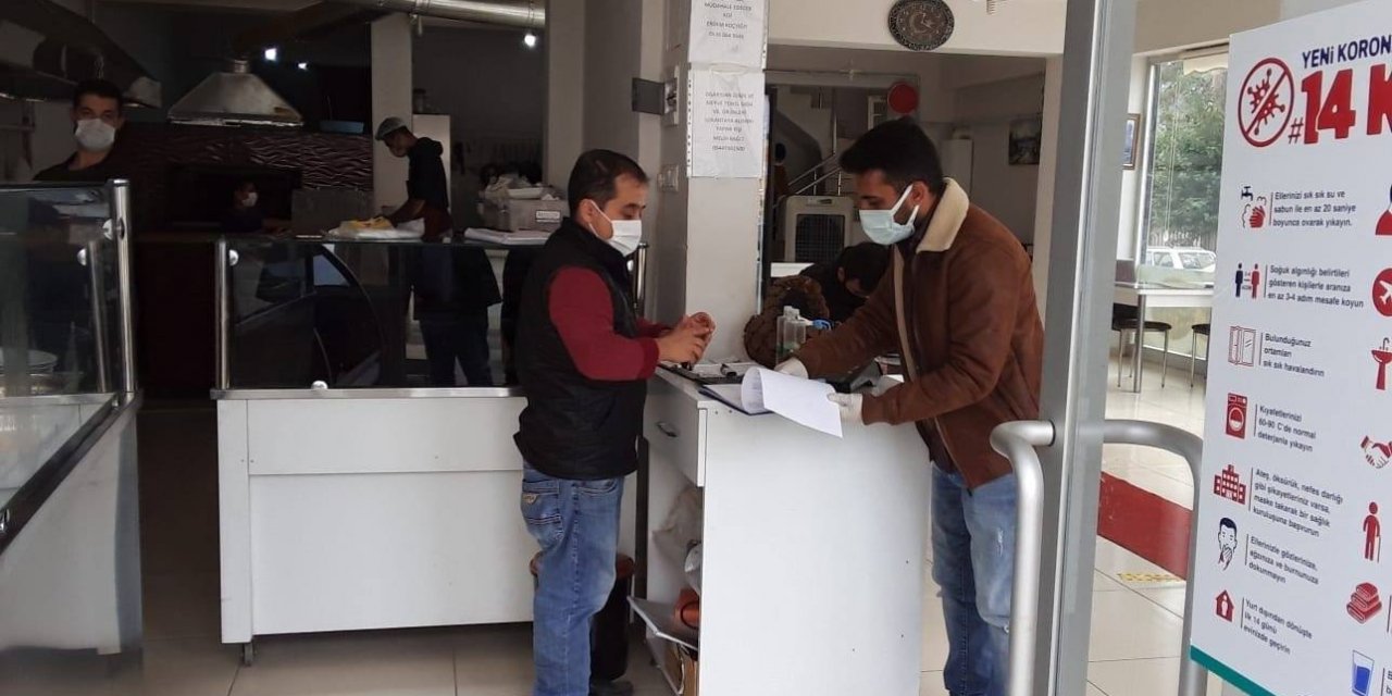 Türkoğlu’nda gıda işletmelerine koronavirüs denetimi