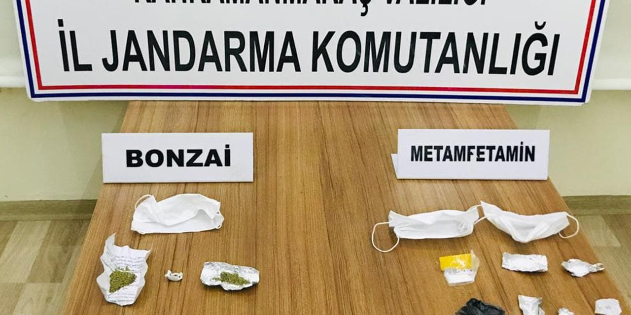 Kahramanmaraş’ta yüz maskesinin uyuşturucu saklamak için kullanmışlar
