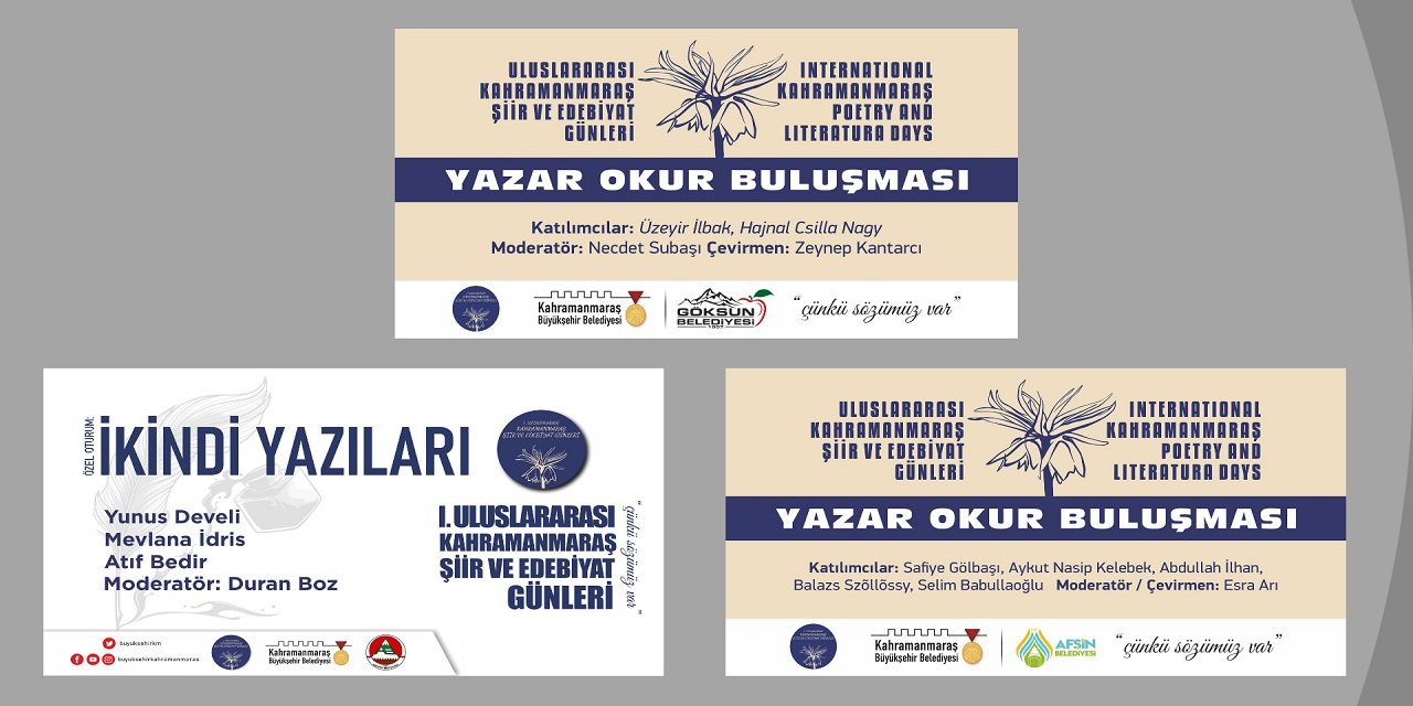 Kahramanmaraş’ın İlçelerinde şiir ve edebiyat rüzgarı