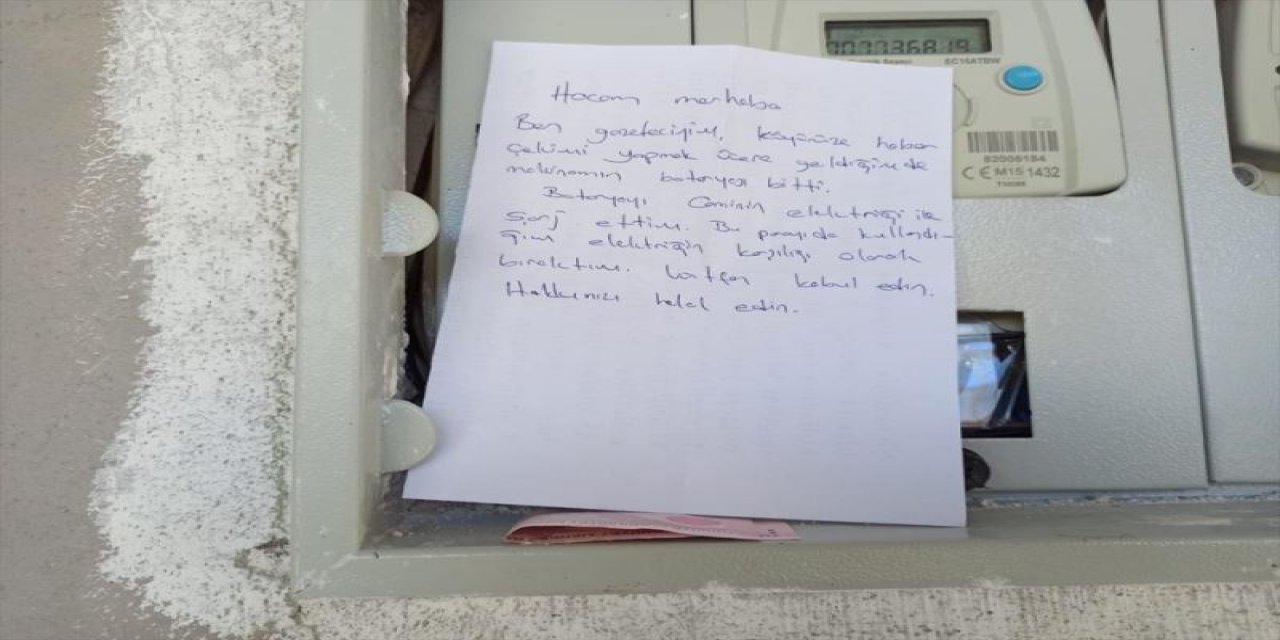 Afşin'de gazeteci camide cihazlarını şarj ettiği için "helallik" istedi