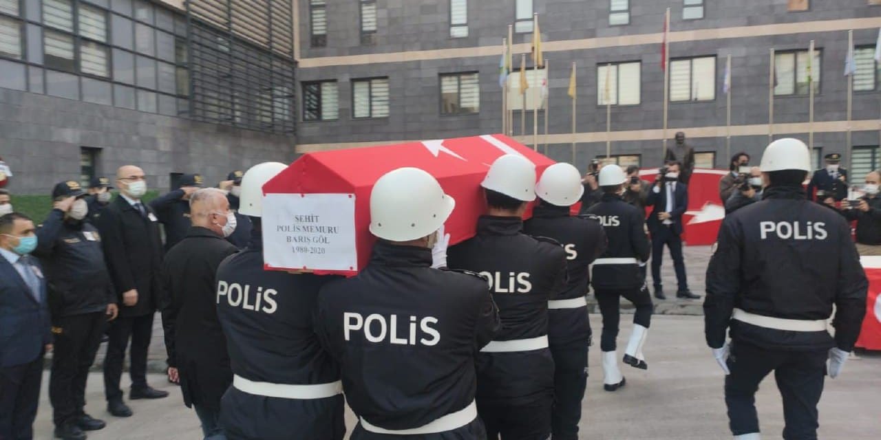 Kahramanmaraş’ta şehit düşen polis için cenaze töreni düzenlendi