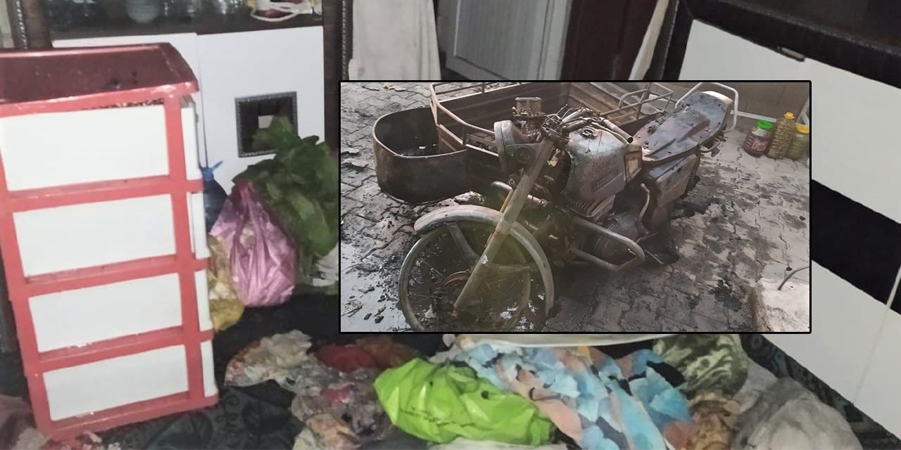 Kahramanmaraş’ta odunlukta yangın çıktı