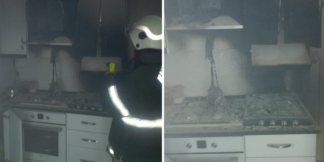 Kahramanmaraş'ta bir evin mutfağında yangın çıktı! İtfaiye ekiplerinden yerinde müdahale