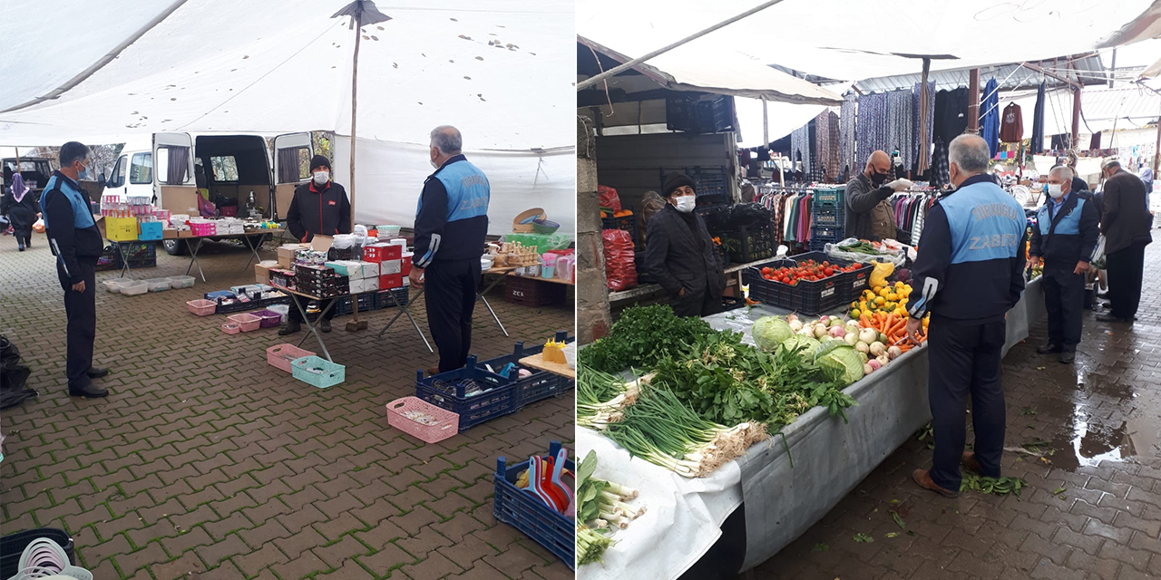 Türkoğlu’nda Pazar yerlerinde koronavirüs denetimleri yapıldı