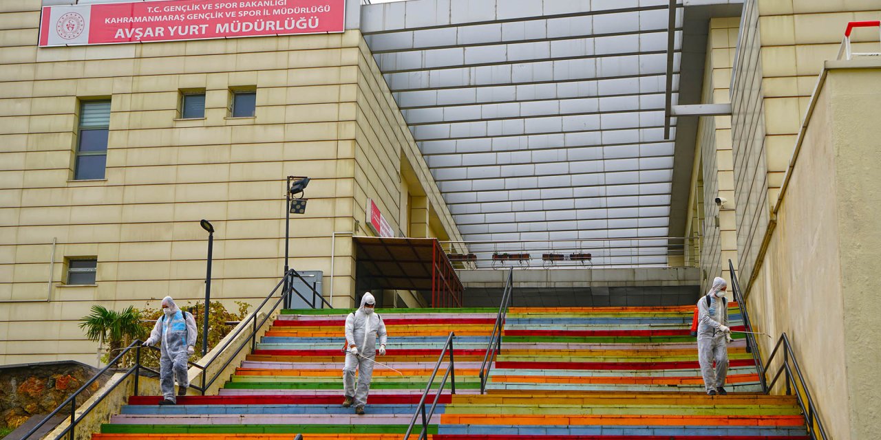 Kahramanmaraş’taki Avşar yurdu dezenfekte edildi