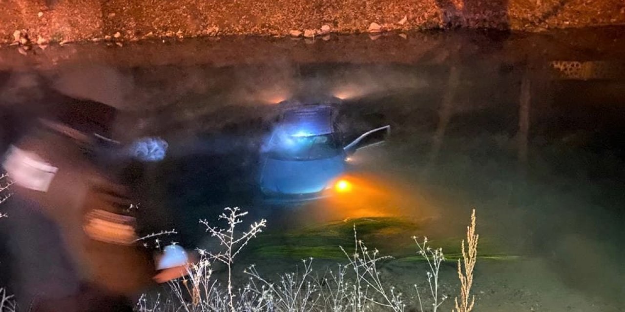 Kahramanmaraş'ta otomobil nehre uçtu sürücüsü ölümden döndü