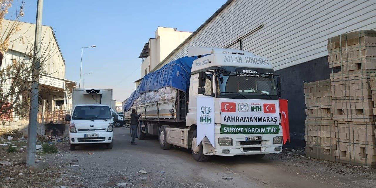 Kahramanmaraş’tan Suriye’ye 15. yardım tırı yola çıktı
