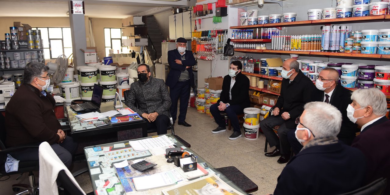 Özdemir ve Okay Kahramanmaraş’taki esnafları ziyaret etti