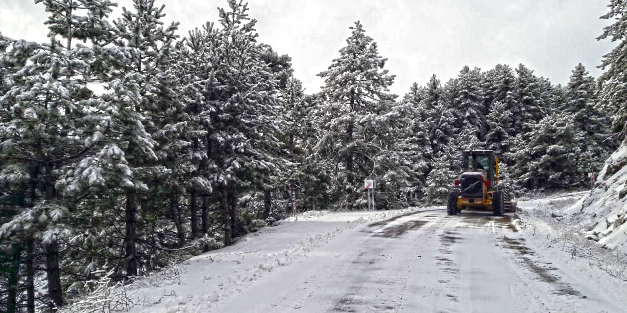 Kahramanmaraş’ta karla mücadele devam ediyor