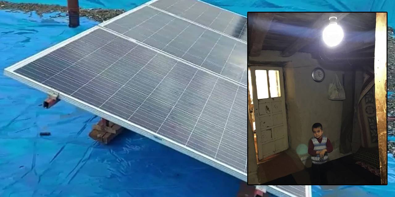 Kahramanmaraş’ta elektriği olmayan aileye ışık oldular