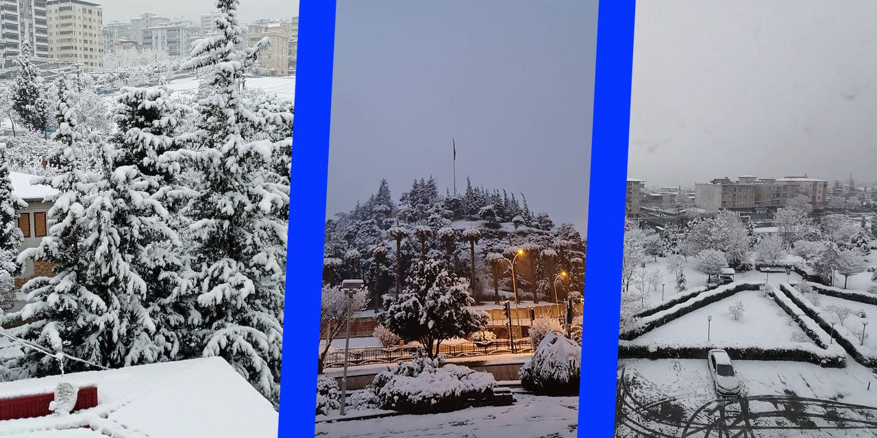 Kahramanmaraş yeni güne beyaz örtü ile uyandı