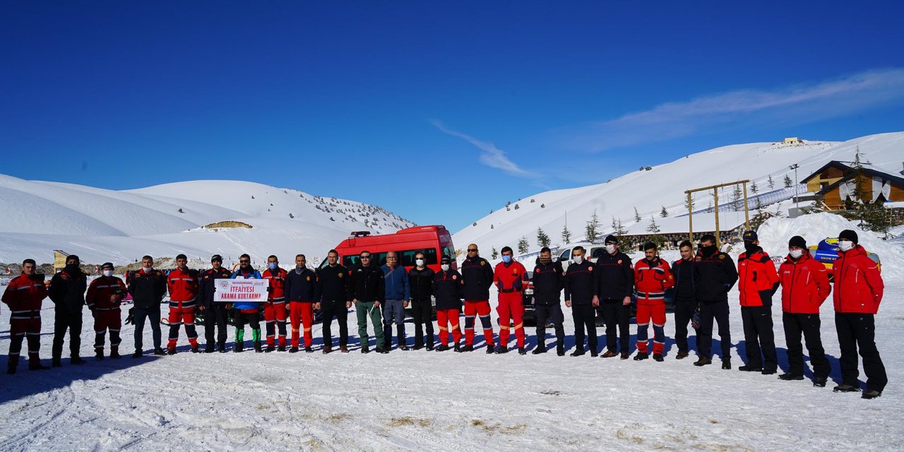 Kahramanmaraş’ta İtfaiye Arama Kurtarma Timi kışa hazır